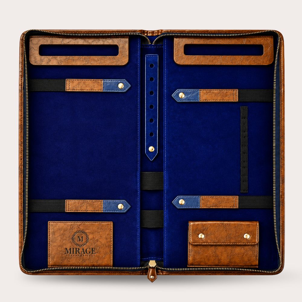 Tie Organizer Travel Case - Royal Blue