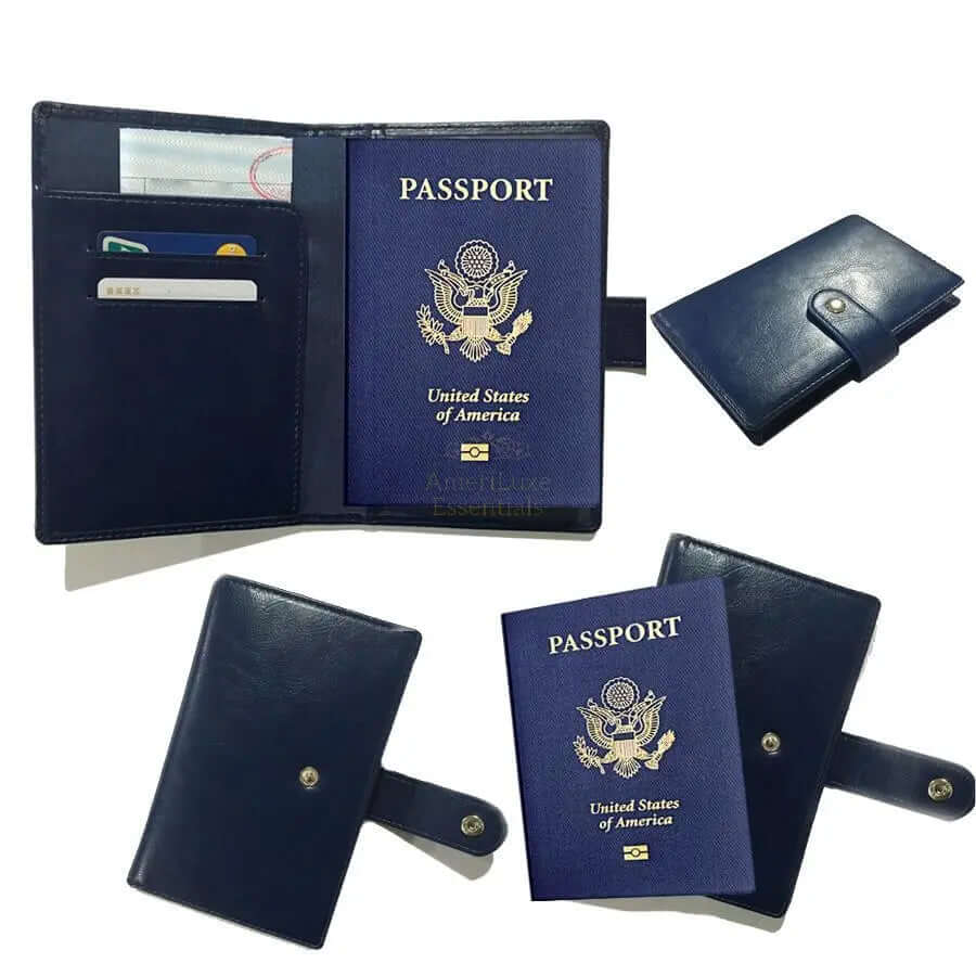 Passport Wallet with RFID Safe Lock - Secure 2-in-1 Travel Wallet for Protection Against Scanning | Block RFID Theft & Keep Your Information Safe! AmeriLuxe Essentials