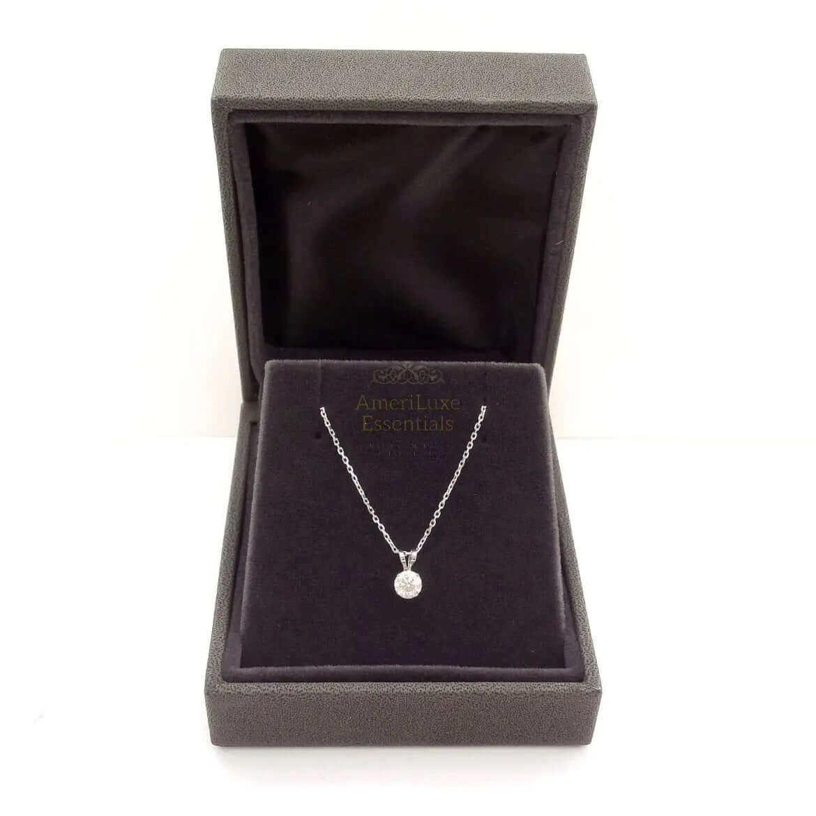 1.00 CTW AGI Certified Lab Grown Diamond Pendant - G/VS Clarity Round Cut in Choice of 14K White or Yellow Gold DC-Vossagin