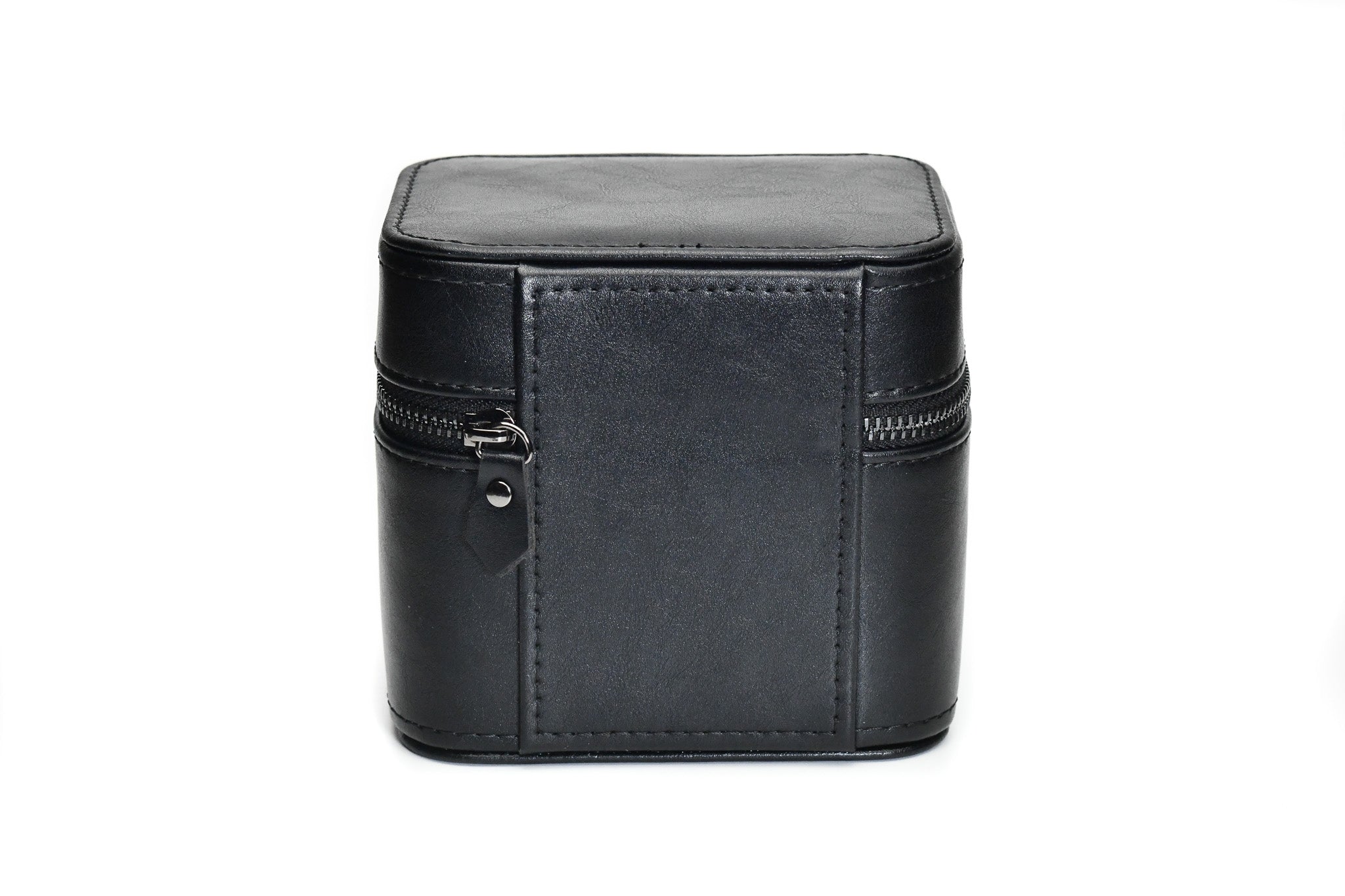 Watch and Jewelry Travel Case - Genuine Leather - Obsidian Black