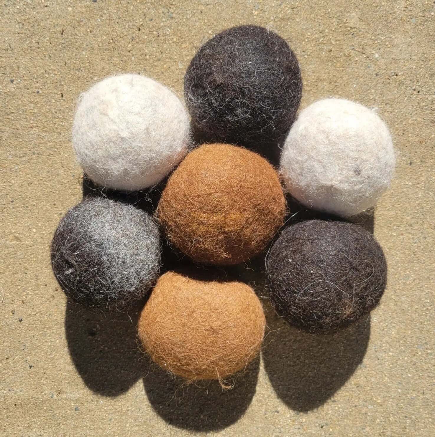Wet Felted Alpaca Dryer Balls DC-PurelyAlpaca