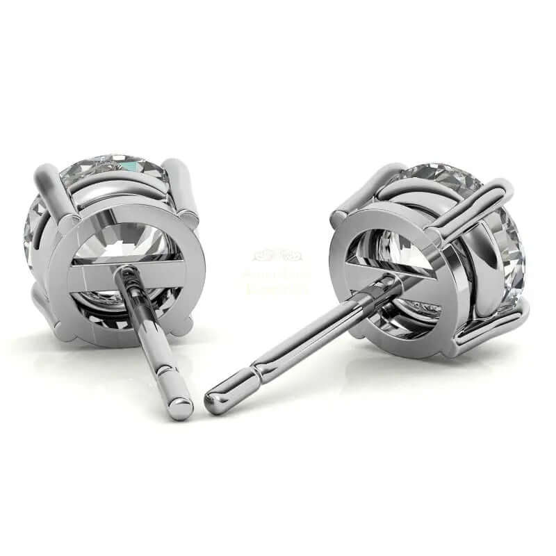 AGI Certified 2.00 CTW Lab Grown Diamond Stud Earrings | G Color VS Clarity - AmeriLuxe Essentials