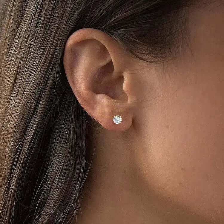 2.00 CTW AGI Certified Lab-Grown Diamond Stud Earrings in Solid 14K Gold - G Color, VS Clarity - AmeriLuxe Essentials