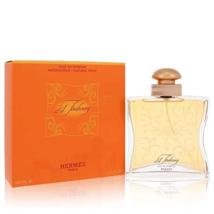 Hermes 24 Faubourg Eau de Parfum Spray 3.3 oz with elegant packaging and floral scent for women.