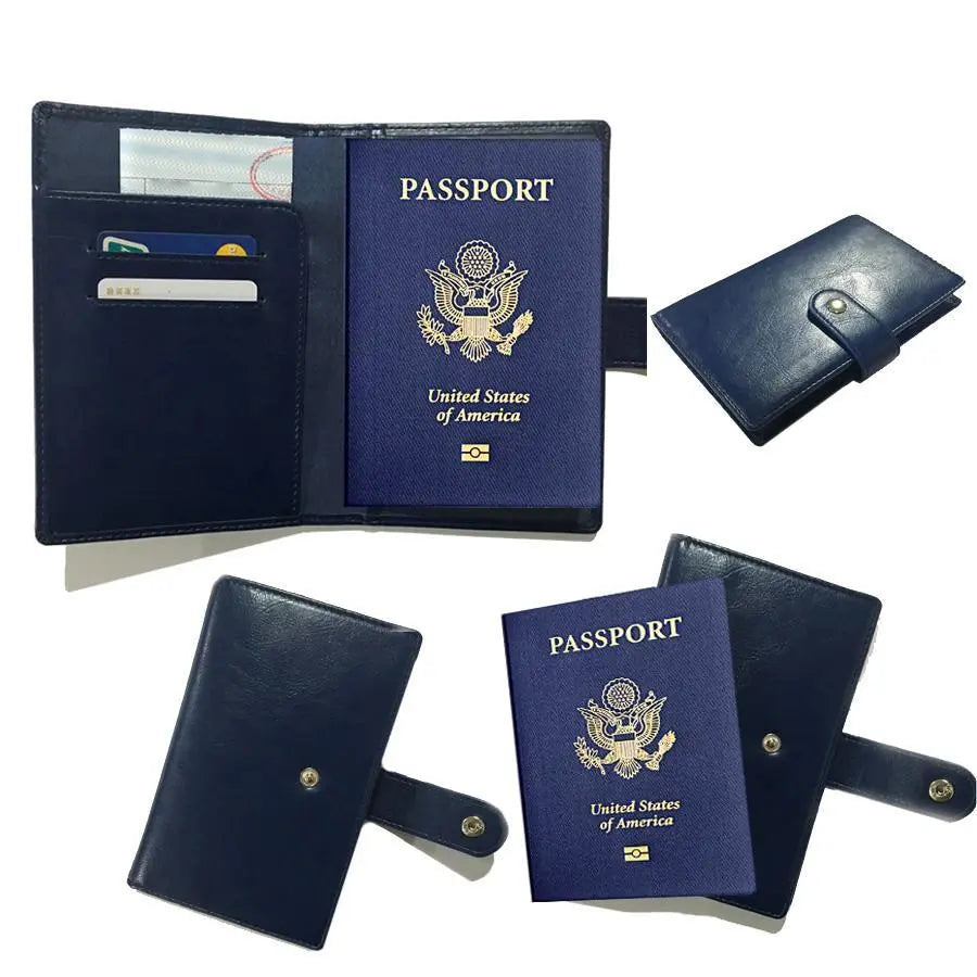 Passport Wallet with RFID Safe Lock - Secure RFID Blocker for Travel, Prevents Unauthorized Scanning of Passport & Credit Card Information - AmeriLuxe Essentials