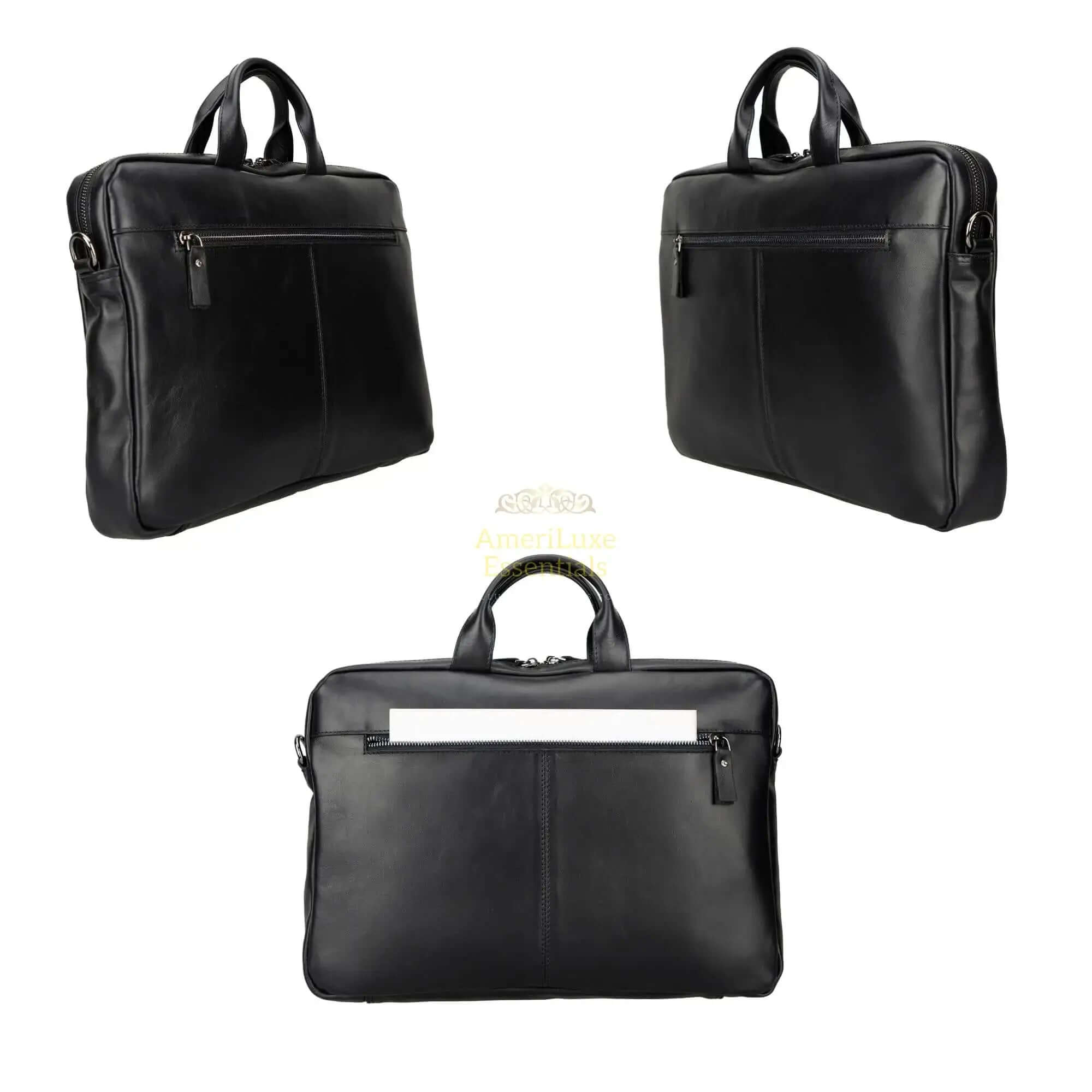 Afton MacBook Leather Sleeve and Bag - AmeriLuxe Essentials
