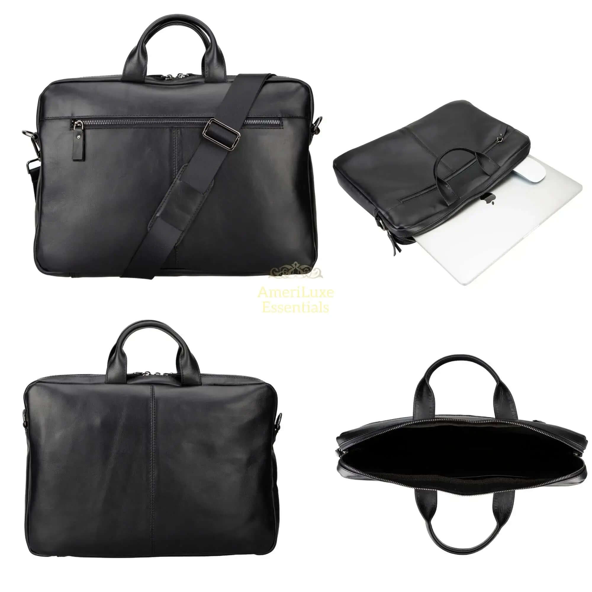 Afton MacBook Leather Sleeve and Bag - AmeriLuxe Essentials