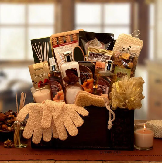 Caramel Spa Treasures Gift Chest - AmeriLuxe Essentials
