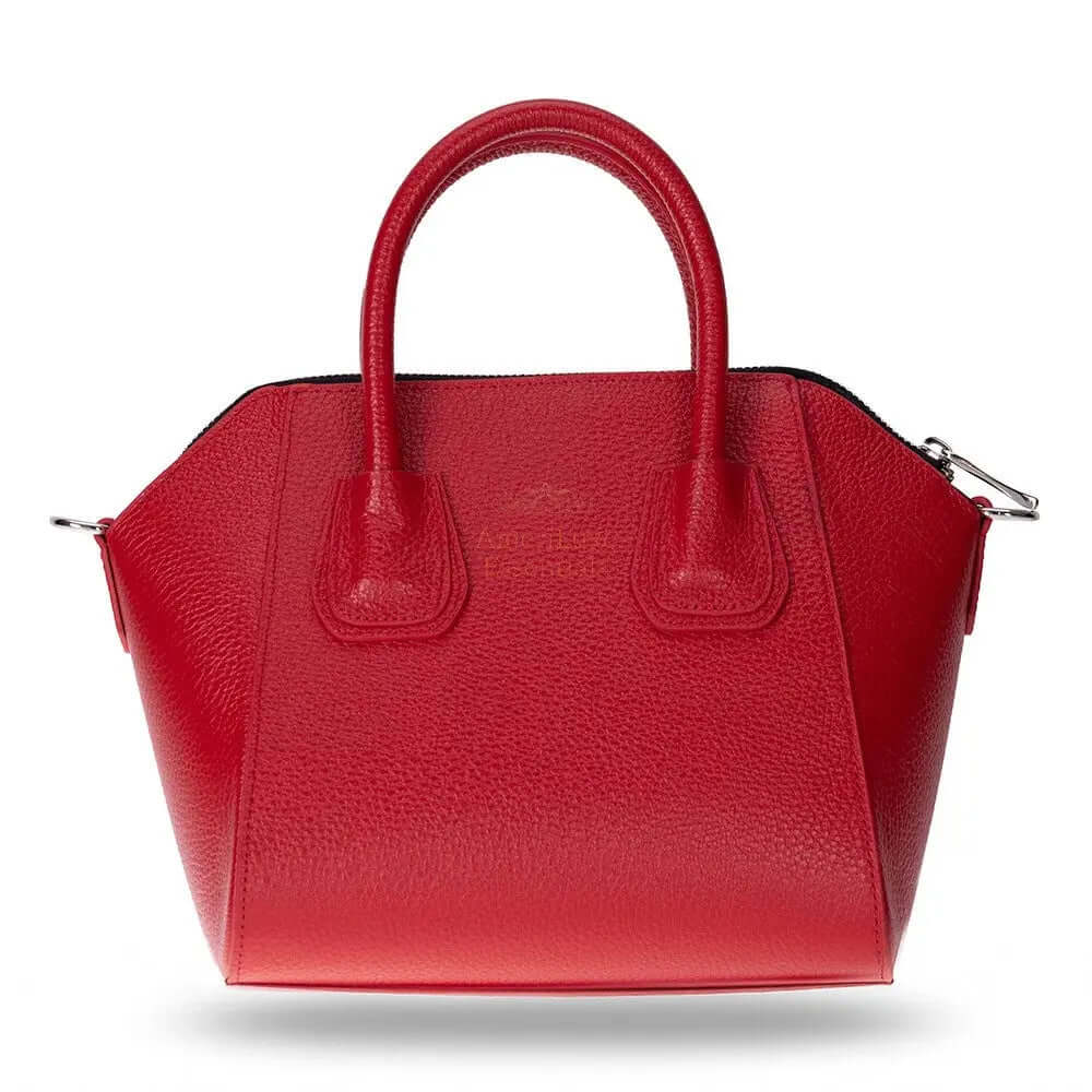 Salinas Genuine Leather Women's Handbag - Small red compact stylish small leather women's handbag
