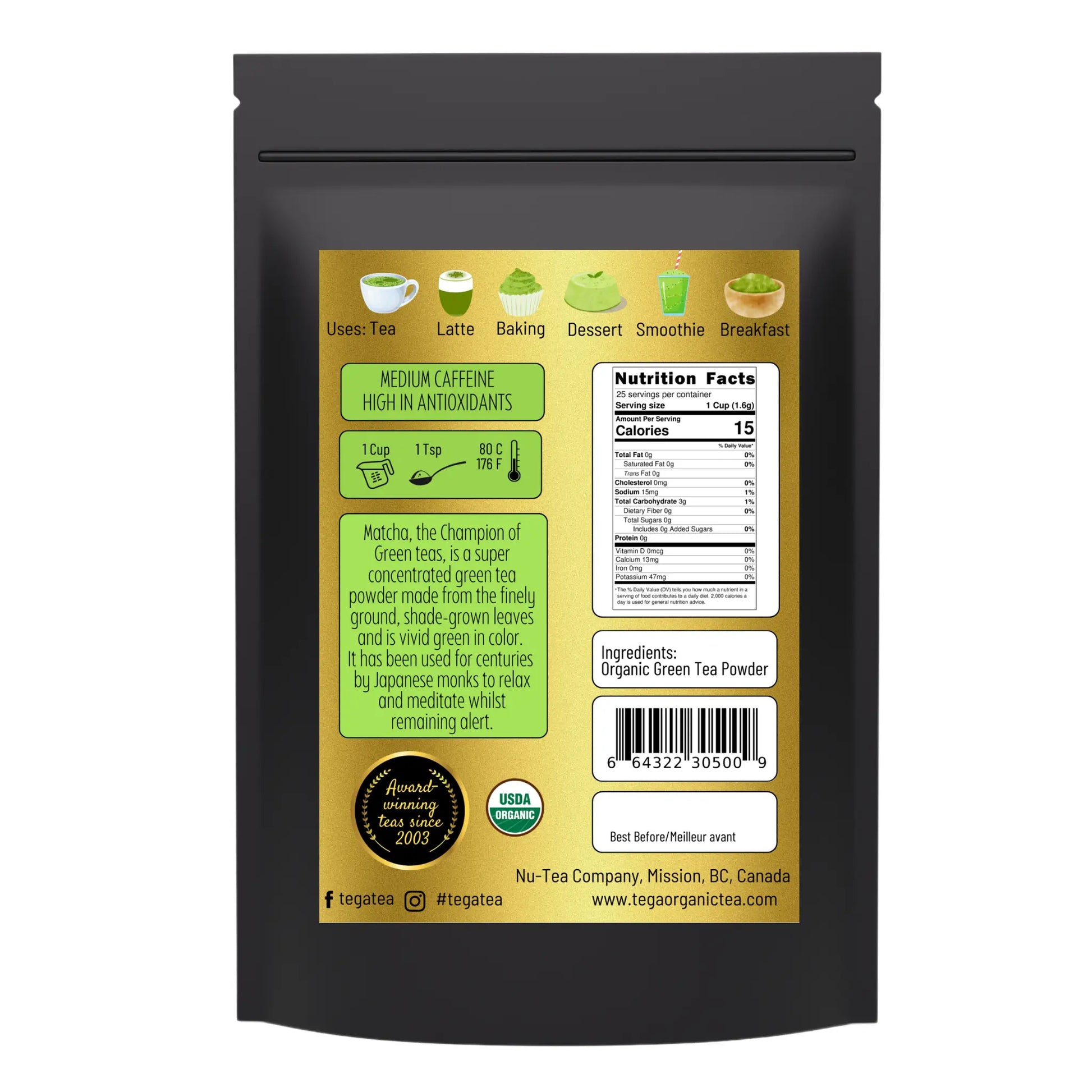 Matcha Green Tea Powder Japanese Organic 40g - AmeriLuxe Essentials