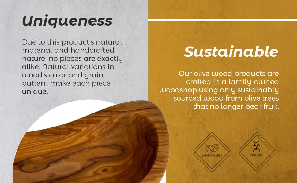 Mediterranean Olive Wood Multi-Purpose Bowl - AmeriLuxe Essentials