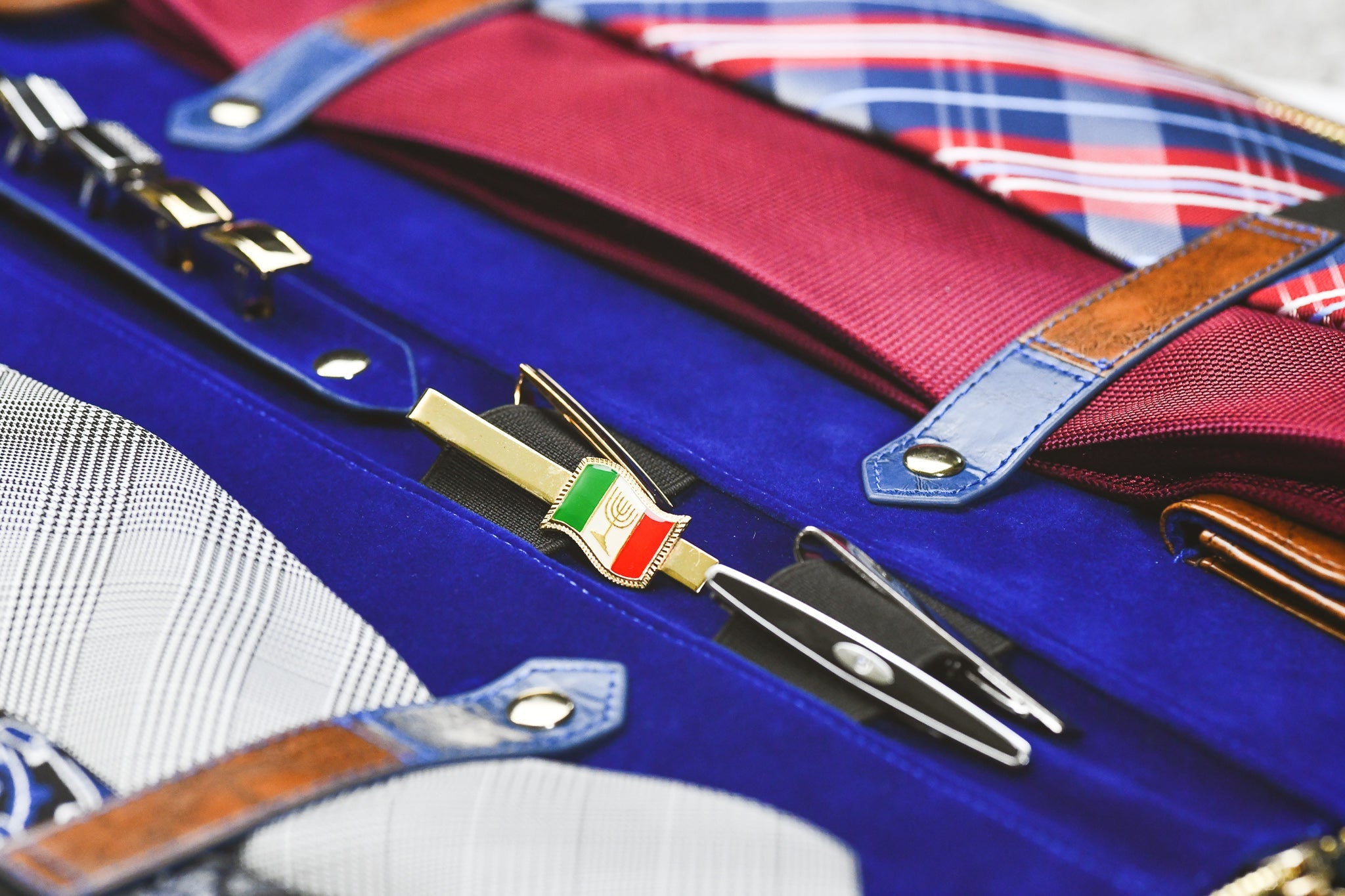 Tie Organizer Travel Case - Royal Blue