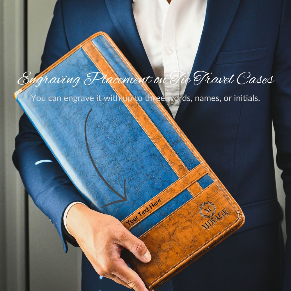 Tie Organizer Travel Case - Royal Blue