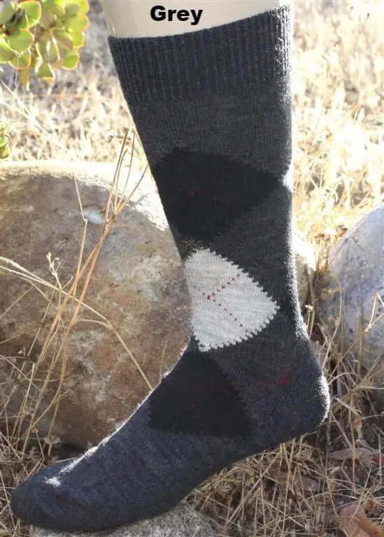Alpaca Argyle Socks DC-PurelyAlpaca