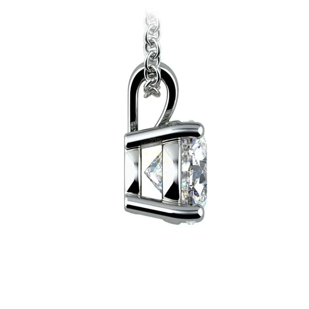 1.00 CTW AGI Certified Lab Grown Diamond Pendant - G/VS Clarity Round Cut in Choice of 14K White or Yellow Gold DC-Vossagin