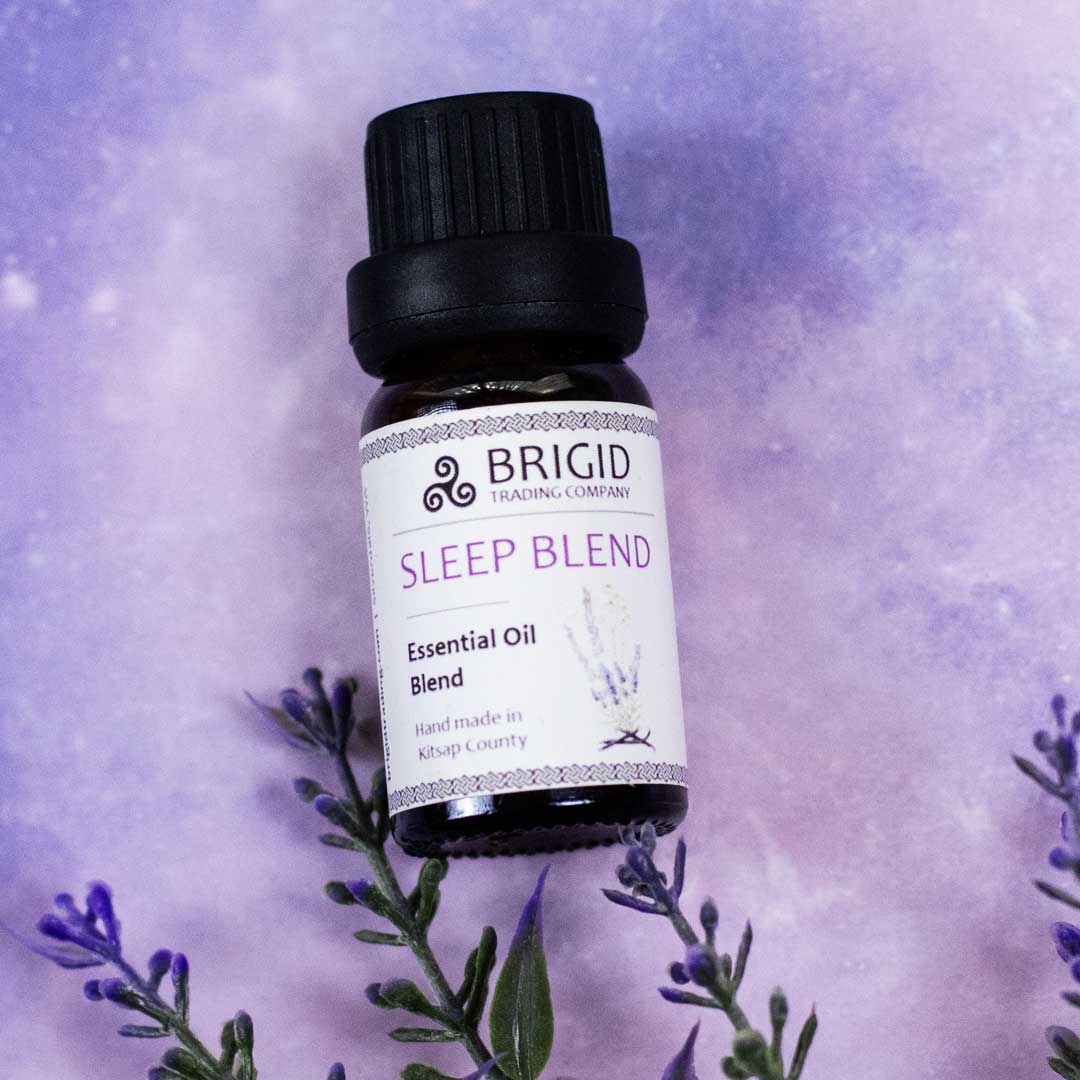 Diffuser Oil Blends - Essential and Premium Fragrance Blends - Sleep Blend Essential Oil Bottle on Lavender Background