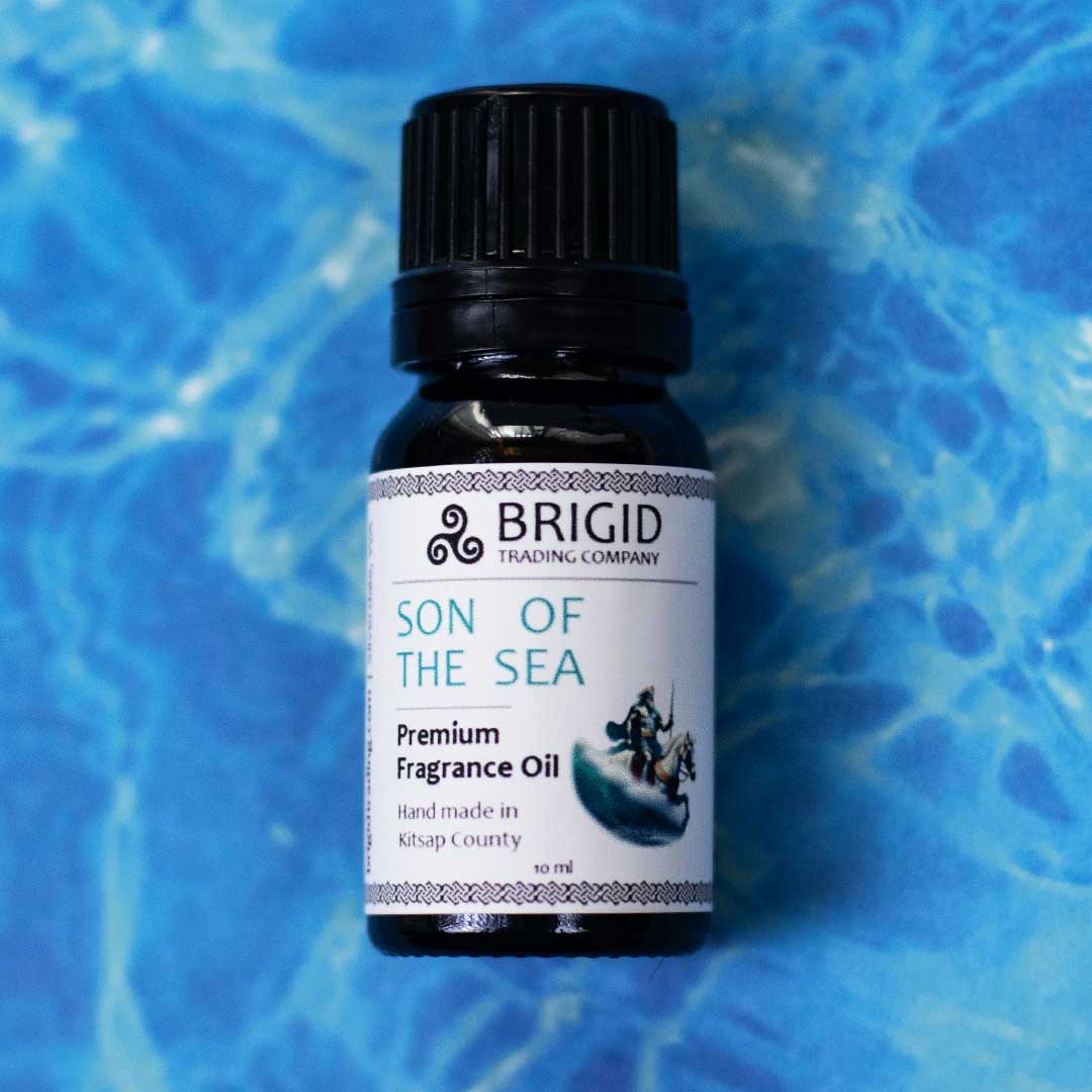 Diffuser Oil Blends - Essential and Premium Fragrance Blends - Son of The Sea 10mL bottle on a blue background