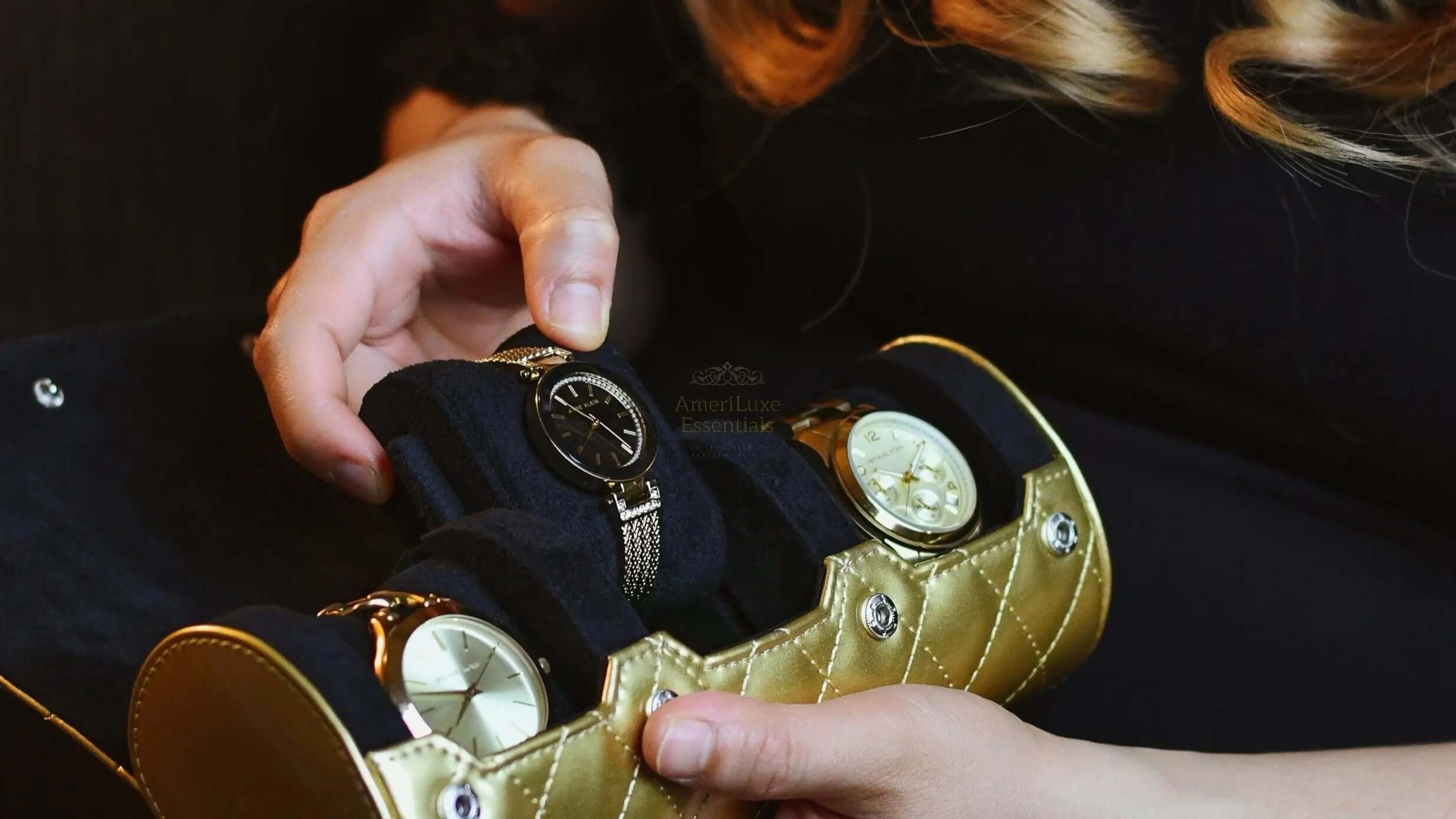 Women's Royal Gold 3-Watch Case (Limited Edition) MIRAGE LUXURY TRAVEL