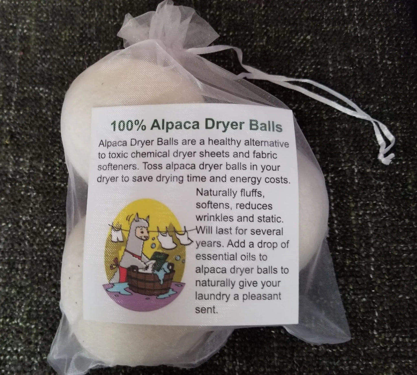 Wet Felted Alpaca Dryer Balls - AmeriLuxe Essentials